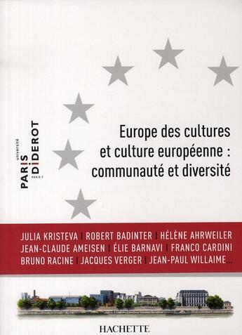 Couverture du livre « HU HISTOIRE ; Europe des cultures et culture européene : communaute et diversite » de Julia Kristeva aux éditions Hachette Education