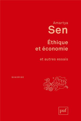 Couverture du livre « Éthique et économie (5e édition) » de Amartya Sen aux éditions Puf
