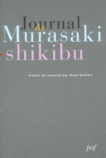 Couverture du livre « Journal De Murasaki Shikibu » de Shikibu Murasaki aux éditions Pof