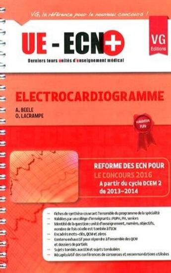 Couverture du livre « Ue ecn + ecg » de A.Beele aux éditions Vernazobres Grego