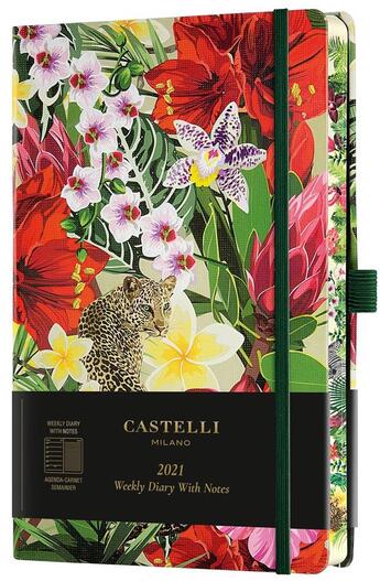 Couverture du livre « Agenda semainier grand format eden leopard » de Castelli aux éditions Castelli Milano