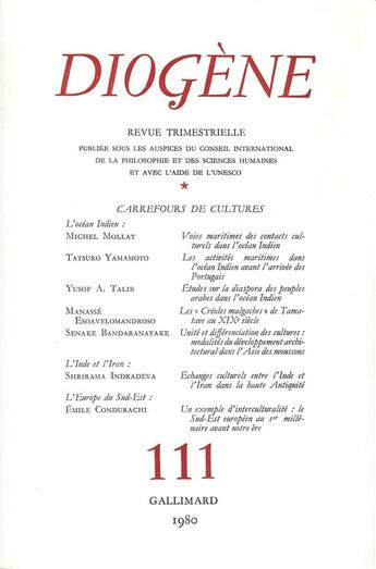 Couverture du livre « Diogene 111 » de Collectifs Gallimard aux éditions Gallimard