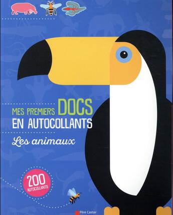 Couverture du livre « Mes premiers docs en autocollants ; les animaux » de  aux éditions Pere Castor