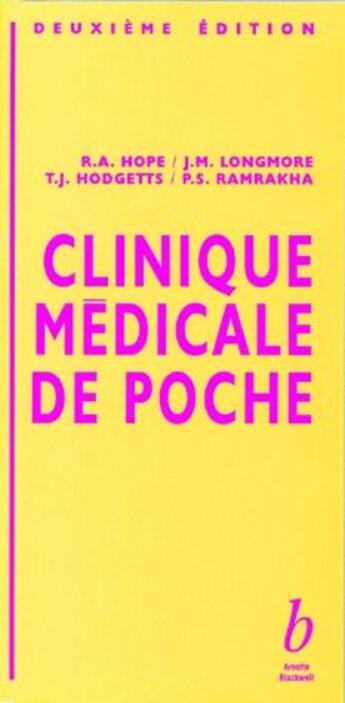 Couverture du livre « Clinique médicale de poche » de Hope R-A aux éditions Arnette