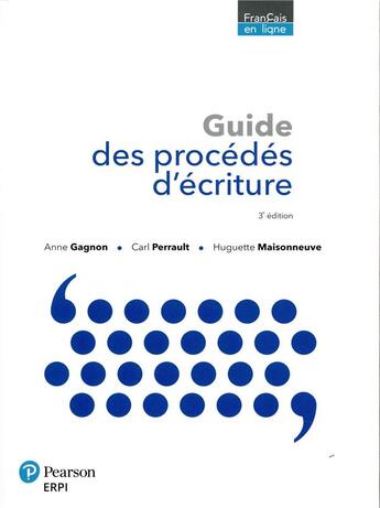 Couverture du livre « Guide des procedes d'ecriture 3e edition » de Gagnon/Perrault aux éditions Renouveau Pedagogique