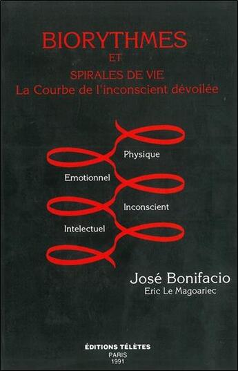 Couverture du livre « Biorythmes et spirale de vie - la courbe de l'incoscient devoilee » de Bonifacio Jose aux éditions Teletes