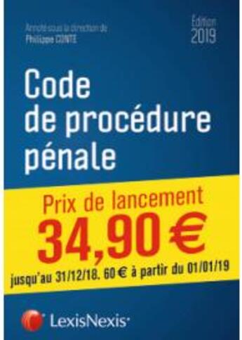 Couverture du livre « Code de procédure pénale » de Philippe Conte aux éditions Lexisnexis