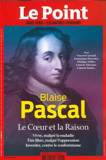 Couverture du livre « Le point les maitres penseurs n 28 pascal - novembre 2020 » de  aux éditions Le Point