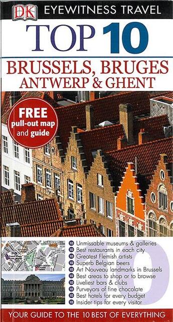 Couverture du livre « TOP 10 ; BRUSSELS, BRUGES, ANTWERP AND GHENT » de  aux éditions Dorling Kindersley