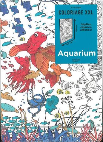 Couverture du livre « Art-thérapie ; coloriages XXL ; aquarium » de Sophie Leblanc aux éditions Hachette Pratique