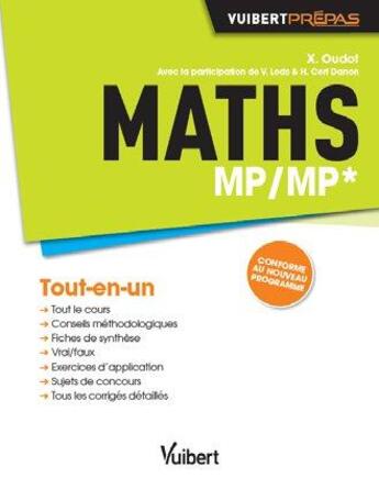 Couverture du livre « Maths ; MP/MP* » de  aux éditions Vuibert