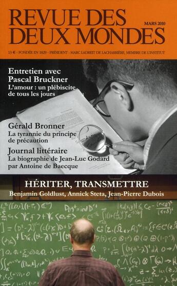 Couverture du livre « Hériter, transmettre » de  aux éditions Revue Des Deux Mondes