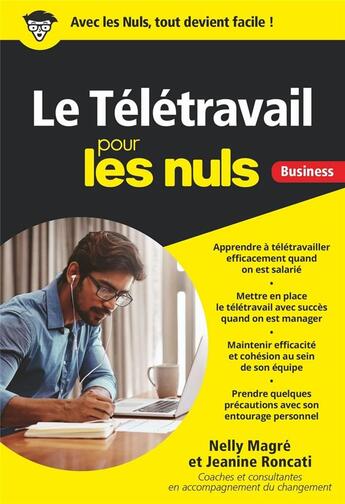 Couverture du livre « Télétravail pour les nuls » de Jeanine Roncati et Nelly Magre aux éditions First