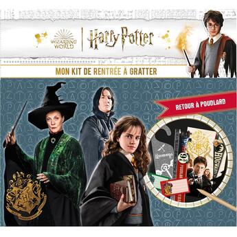 Couverture du livre « Harry potter - mon materiel de rentree a gratter - retour a poudlard ! » de  aux éditions Play Bac