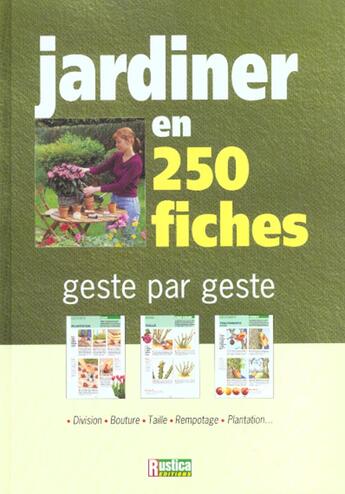 Couverture du livre « Jardiner en 250 fiches » de  aux éditions Rustica