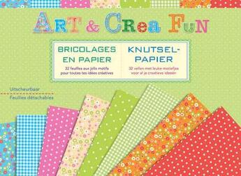 Couverture du livre « Art & créa fun ; bricolages en papier » de  aux éditions Chantecler