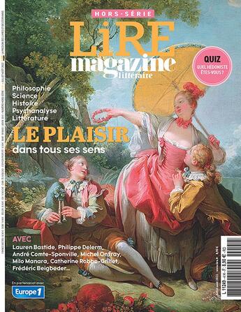 Couverture du livre « Lire magazine litteraire hs n 36 : le plaisir dans tous ses sens - ete 2022 - avec lauren bastide, p » de  aux éditions Lire Magazine