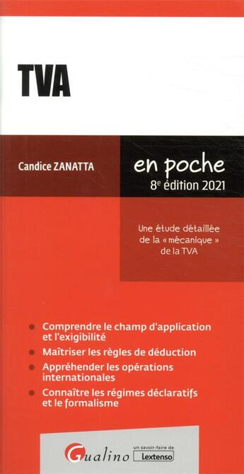 Couverture du livre « TVA (édition 2021) » de Candice Zanatta aux éditions Gualino