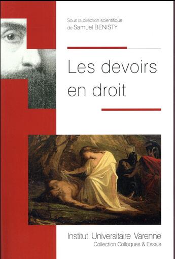 Couverture du livre « Les devoirs en droit » de Samuel Benisty aux éditions Institut Universitaire Varenne