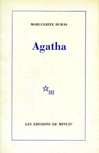 Couverture du livre « Agatha » de Marguerite Duras aux éditions Minuit