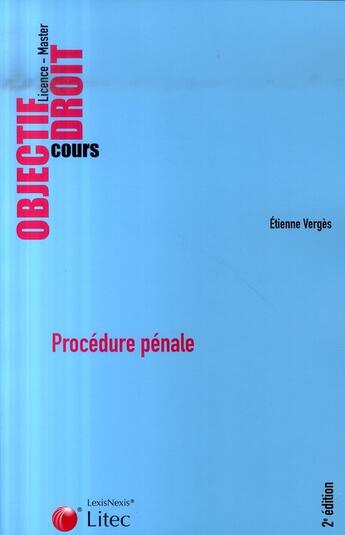 Couverture du livre « Procédure pénale » de Etienne Verges aux éditions Lexisnexis