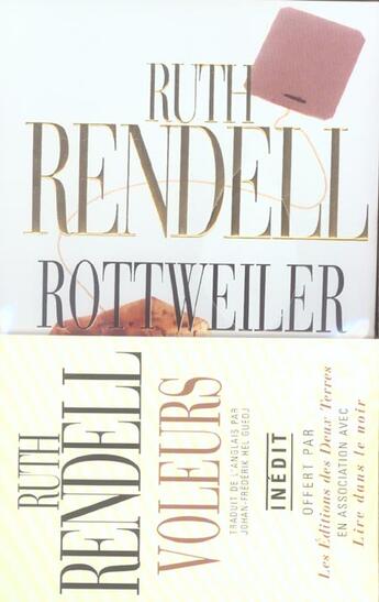 Couverture du livre « Rottweiler » de Rendell-R aux éditions Des Deux Terres