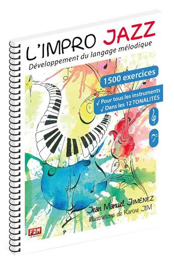 Couverture du livre « L'impro jazz : Développement du langage mélodique » de Jean-Manuel Jimenez aux éditions F2m