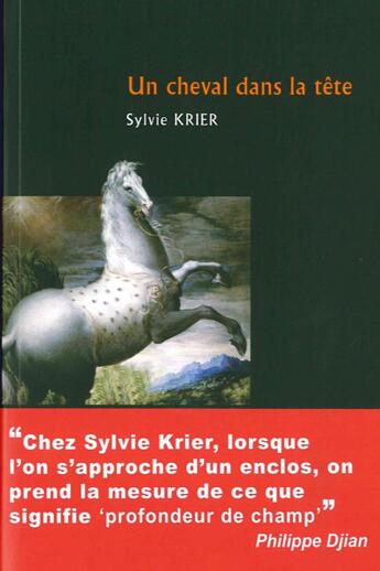 Couverture du livre « Un cheval dans la tête » de Sylvie Krier aux éditions Serge Safran