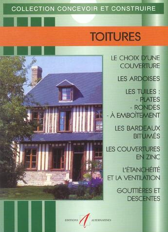 Couverture du livre « Toitures Nouvelles Editions » de Michel Matana aux éditions Alternatives