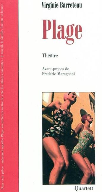 Couverture du livre « Plage » de Barreteau Virginie aux éditions Quartett