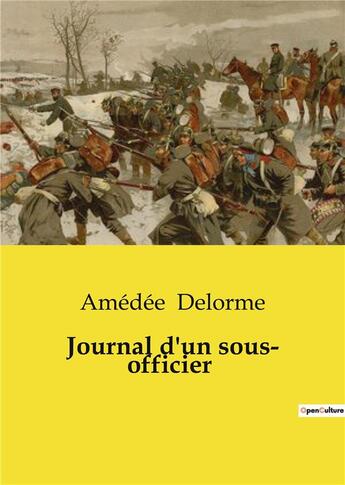 Couverture du livre « Journal d'un sous- officier » de Amédée Delorme aux éditions Culturea