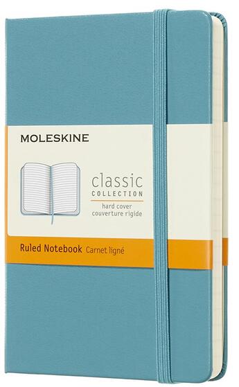 Couverture du livre « Carnet ligné poche rigide bleu reef » de  aux éditions Moleskine