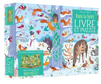Couverture du livre « Livre et puzzle : dans la forêt » de Kirsteen Robson et Gareth Lucas aux éditions Usborne