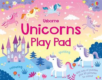 Couverture du livre « Unicorns play pad » de Kirsteen Robson et Christine Sheldon aux éditions Usborne