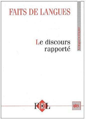 Couverture du livre « Le discours rapporté » de Laurence Rosier aux éditions Ophrys