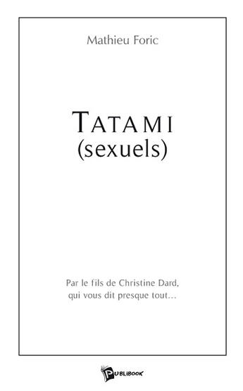 Couverture du livre « Tatami (sexuels) » de Foric aux éditions Publibook