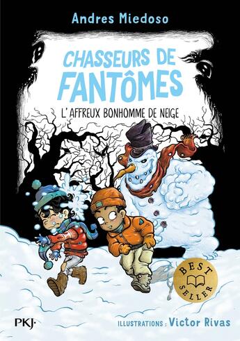 Couverture du livre « Chasseurs de fantômes Tome 7 : L'affreux bonhomme de neige » de Victor Rivas et Andres Miedoso aux éditions Pocket Jeunesse