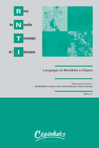 Couverture du livre « Langages et modèles à objets (LMO 2008) » de  aux éditions Cepadues