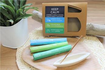 Couverture du livre « Coffret encens keep calm respiration et purification 3 fragrances » de  aux éditions Dg-exodif