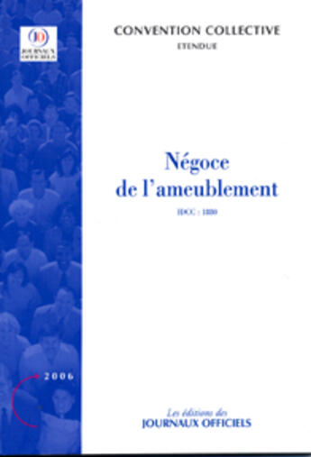 Couverture du livre « Negoce de l'ameublement idcc : 1880 » de  aux éditions Documentation Francaise