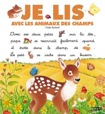 Couverture du livre « Je lis avec ; les animaux des champs » de Yvette Barbetti aux éditions Lito