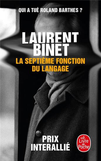 Couverture du livre « La septième fonction du langage » de Laurent Binet aux éditions Le Livre De Poche