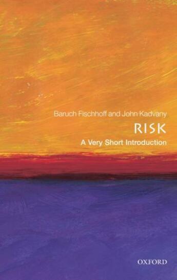 Couverture du livre « Risk: A Very Short Introduction » de Kadvany John aux éditions Oup Oxford