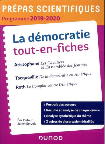 Couverture du livre « Prépas scientifiques ; thème de français-philosophie ; tout-en-fiches (édition 2019/2020) » de Julien Servois et Eric Dufour aux éditions Dunod