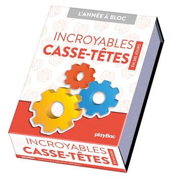 Couverture du livre « L'année à bloc : incroyables casse-têtes en 365 jours » de  aux éditions Play Bac