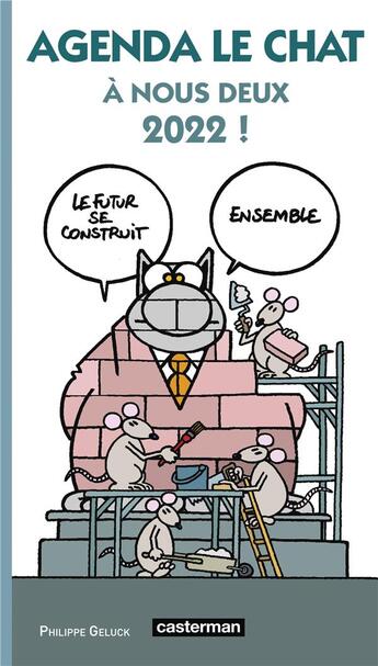 Couverture du livre « Mini-agenda le chat 2022 » de Geluck aux éditions Casterman