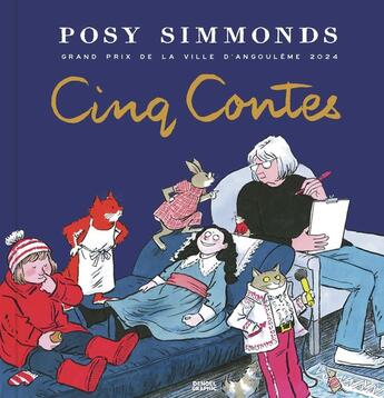 Couverture du livre « Cinq contes » de Posy Simmonds aux éditions Denoel