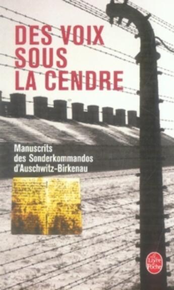 Couverture du livre « Des voix sous la cendre » de Memorial De La Shoah aux éditions Le Livre De Poche