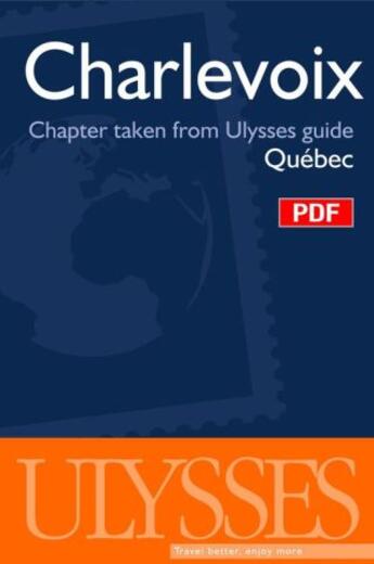 Couverture du livre « Charlevoix » de  aux éditions Ulysse