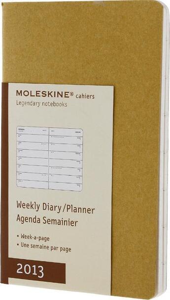 Couverture du livre « Agenda cahier semainier 2013 » de Moleskine aux éditions Moleskine Papet